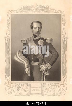 Napoleone III, Imperatore dei Francesi. Charles-Louis Napoléon Bonaparte 1860 Foto Stock