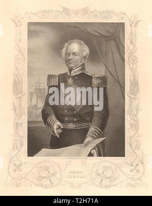 Guerra di Crimea. L ammiraglio sir James Whitley Deans Dundas 1860 antica stampa Foto Stock