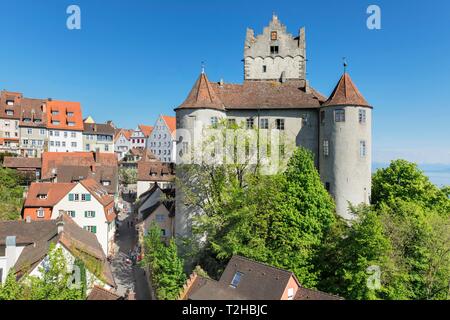 Vecchio Castello, Meersburg, Lago di Costanza, Baden-Württemberg, Germania Foto Stock