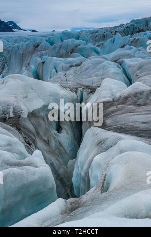Grande ghiacciaio in Hornsund, Svalbard artico, Norvegia Foto Stock