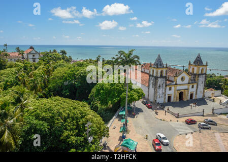 Se coloniale chiesa datata dal XVII secolo in stile barocco a Olinda sul Brasile Foto Stock