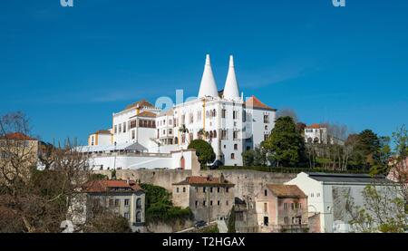 Palazzo Nazionale, Palacio Nacional de Sintra, il paesaggio culturale di Sintra, Sintra, Portogallo Foto Stock