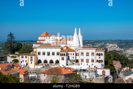 Palazzo Nazionale, Palacio Nacional de Sintra, il paesaggio culturale di Sintra, Sintra, Portogallo Foto Stock