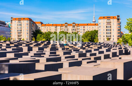 Memoriale al assassinato ebrei dell'Europa a Berlino, Germania Foto Stock