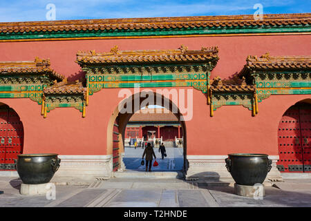 Archway nella Città proibita a Pechino, Cina Foto Stock