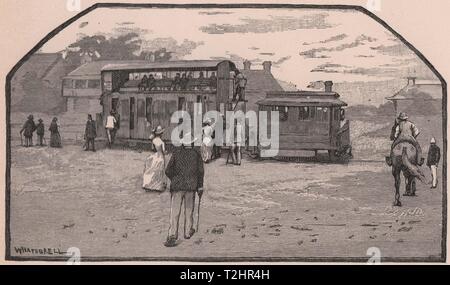 Sydney Tram sul quale abbiamo avuto il piacere di cavalcare Foto Stock