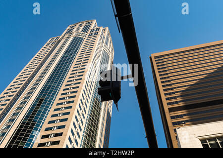 Vista del 1201 Terza Avenue Seattle grattacielo noto anche come Washington Mutual Tower a Seattle, Washington, Stati Uniti d'America. Foto Stock