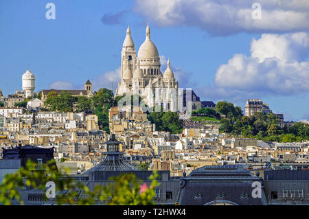 Parigi, Sacré-Coeur basilica chiesa Mont Martre Foto Stock