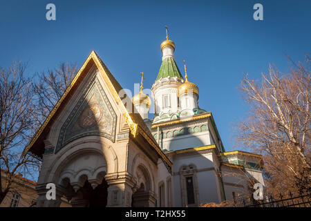 La Chiesa russa di San Nicola Miracle-Maker in Sofia Bulgaria Foto Stock