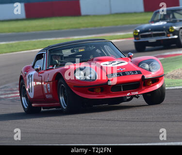 Nic forte, Marcos 3000GT, 70's Road Sport campionato, HSCC, season opener, Sabato, 30 marzo 2019, Donington Park, il circuito da corsa, cjm fotogr Foto Stock