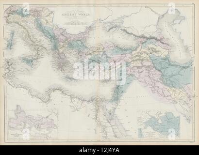 Paesi del mondo antico… dalle Alpi… a Persepoli. HUGHES 1856 mappa Foto Stock