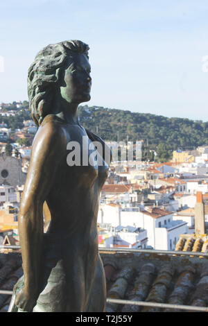 Ava Gardner Statue-Tossa del Mar-Spain Foto Stock