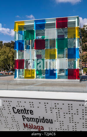 Centro Pompidou, Malaga, Andalusia, Spagna Foto Stock