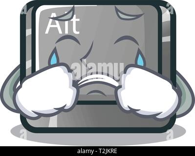 Il pianto carattere alt pulsante collegato alla tastiera illustrazione vettoriale Illustrazione Vettoriale