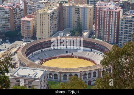 La Malagueta Bullring. Malaga, in Andalusia. Spagna. Foto Stock