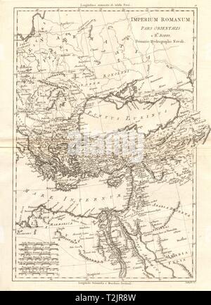 Imperium Romanum, pars Orientalis. Impero romano, parte orientale. BONNE 1789 mappa Foto Stock