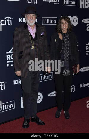 Marzo 27, 2019 - Brooklyn, New York, Stati Uniti - 29 Marzo 2019 - Brooklyn, New York - Mick Fleetwood e Lynn Frankel al Rock & Roll Hall of Fame cerimonia di investitura, arrivi presso la Barclays Center. Photo credit: LJ Fotos/AdMedia (credito Immagine: © Ylmj/AdMedia via ZUMA filo) Foto Stock