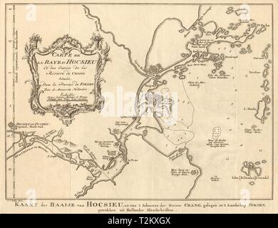 "Carte de la Baye d'Hocsieu'. Fuzhou, Fujian, Cina. BELLIN/SCHLEY 1749 mappa Foto Stock