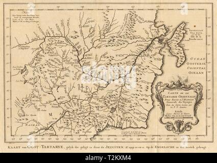 "Carte de la Tartarie Orientale". Tartary orientale. Cina. BELLIN/SCHLEY 1749 mappa Foto Stock