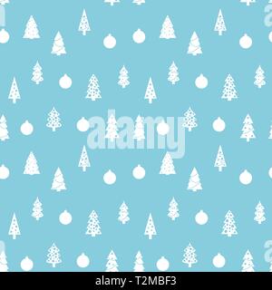 Modello di natale - seamless texture di sfondo. Albero di natale il vettore. Illustrazione Vettoriale