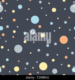 La Polka Dots seamless texture - vettore semplice sfondo. Illustrazione Vettoriale
