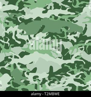 Verde perfetta mimetizzazione Disegno vettoriale - militare camo texture. Illustrazione Vettoriale