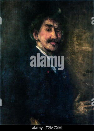 James Abbott McNeill Whistler (1834-1903), oro e marrone: Autoritratto, c. 1896 Foto Stock