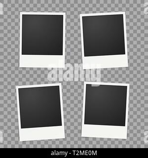 I modelli per la foto, Polaroid vettore telaio Illustrazione Vettoriale