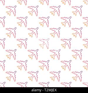 Piano icona linea seamless pattern. Illustrazione Vettoriale