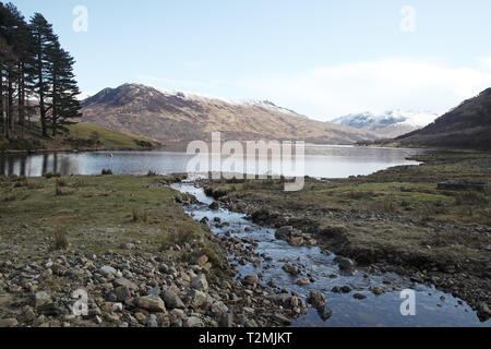 Loch Ba e Beinn Nan Lu Isle of Mull Scotland Regno Unito Foto Stock