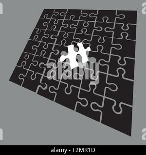 Sfondo presentazione banner puzzle. Puzzle astratto, pezzi puzzle .Vector Illustrazione Vettoriale