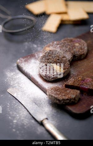 Salame di biscotti. cibo fatto in casa Foto Stock