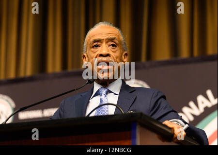 Il rev. Al Sharpton, NAN Fondatore, alla rete nazionale di azione (NAN) convenzione di New York City. Foto Stock