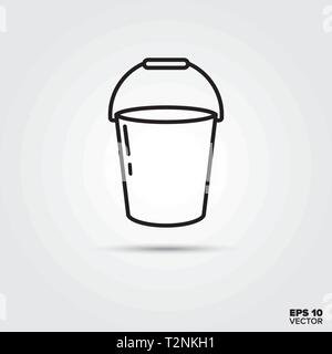 Benna icona linea. EPS 10 simbolo del vettore. Illustrazione Vettoriale