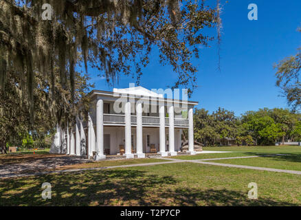 Gamble Mansion al Gamble Plantation Historic State Park in Ellenton, Florida negli Stati Uniti Foto Stock