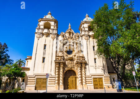 Marzo 19, 2019 San Diego / CA / STATI UNITI D'AMERICA - Casa Del Prado teatro in Balboa Park Foto Stock