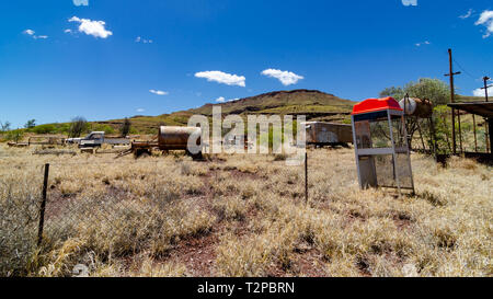 Wittenoom, Pilbara, Western Australia - la città deserta non su qualsiasi mappa per scoraggiare i visitatori dall incontro con il mortale amianto blu nella zona Foto Stock