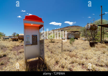 Wittenoom, Pilbara, Western Australia - la città deserta non su qualsiasi mappa per scoraggiare i visitatori dall incontro con il mortale amianto blu nella zona Foto Stock