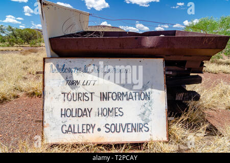 Wittenoom, Pilbara, Western Australia - la città deserta non su qualsiasi mappa per scoraggiare i visitatori dall incontro con il mortale amianto blu nella zona Foto Stock