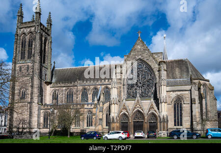 Royal Leamington Spa, Regno Unito - 17 Marzo 2019: La Chiesa Anglicana Chiesa di tutti i Santi off Gloucester Street Foto Stock