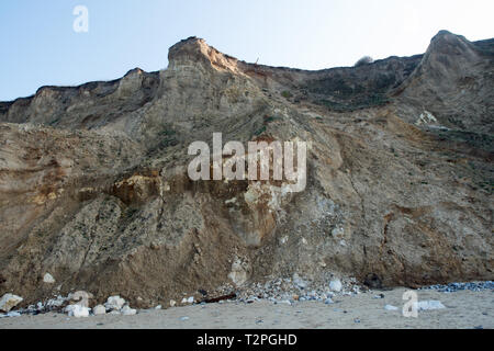 Le scogliere tra Est e West Runton, Norfolk, Regno Unito Foto Stock