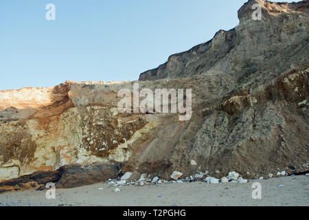 Le scogliere tra Est e West Runton, Norfolk, Regno Unito Foto Stock