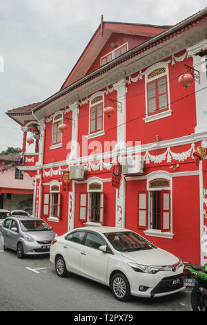 Red House cafe, Chinatown, Johor Bahru, Malaysia Foto Stock