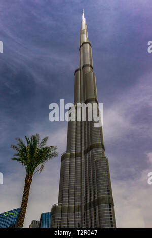 Dubai, Emirati Arabi Uniti, il Burj Khalifa Foto Stock