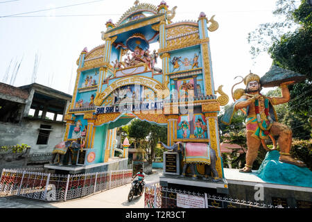 Cancello per Ganesh Temple di Tezpur, Stato di Assam, in India Foto Stock