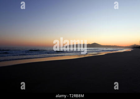Visitare l'Australia. Viste e sunrise scenic dell Australia. Byron Bay è situato nel Nuovo Galles del Sud ed è il punto piu' orientale dell'Australia. Foto Stock