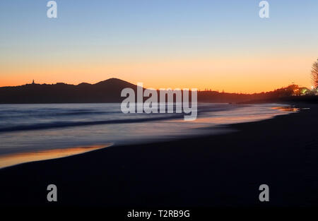 Visitare l'Australia. Viste e sunrise scenic dell Australia. Byron Bay è situato nel Nuovo Galles del Sud ed è il punto piu' orientale dell'Australia. Foto Stock