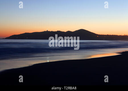 Visitare l'Australia. Viste e sunrise scenic dell Australia. Byron Bay è situato nel Nuovo Galles del Sud ed è il punto piu' orientale dell'Australia. Foto Stock