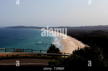 Visitare l'Australia. Viste e sunrise scenic dell Australia. Byron Bay è situato nel Nuovo Galles del Sud ed è il punto piu' orientale dell'Australia. Foto Stock