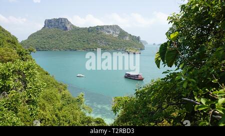 Spiaggia tropicale sul kok Mae Koh isola in Tailandia Foto Stock